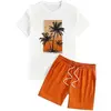 Orange and White