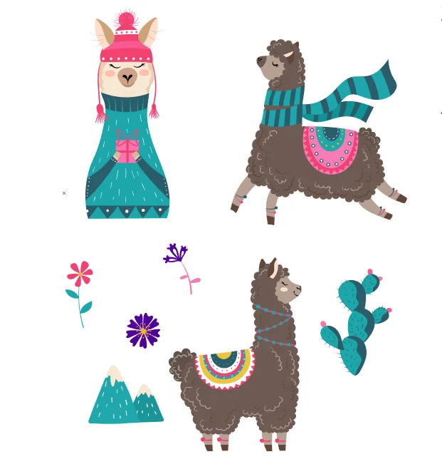 Cute Alpaca Sticker Pack For Kids,Teens,Girl,Adults,Waterproof Vinyl Llama  Animal Cartoon Stickers - Buy Alpaca Wall Stickers,Lovely Alpaca  Stickers,Nursery Decor For Kids Product on 