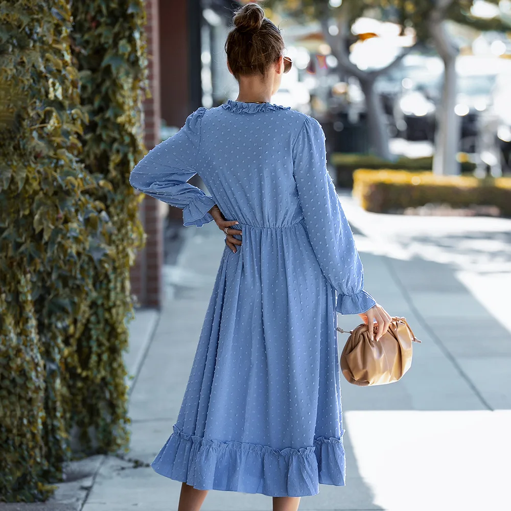Buy Swiss Dot Midi Dress,V Neck Swiss 