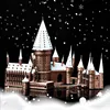 Castillo de Hogwarts cubierto de nieve