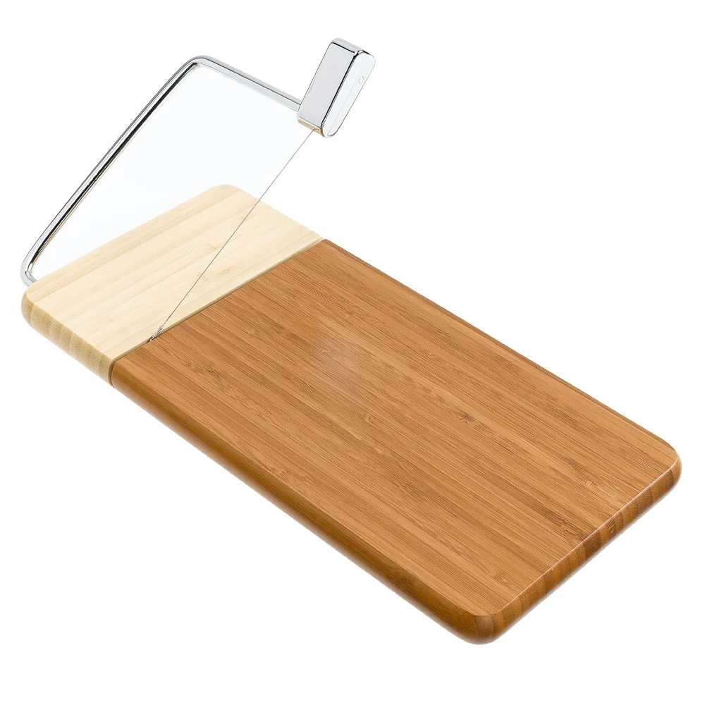 Manual Household Bamboo Cheese & Bread Slicer for Breakfast Chopping Blocks