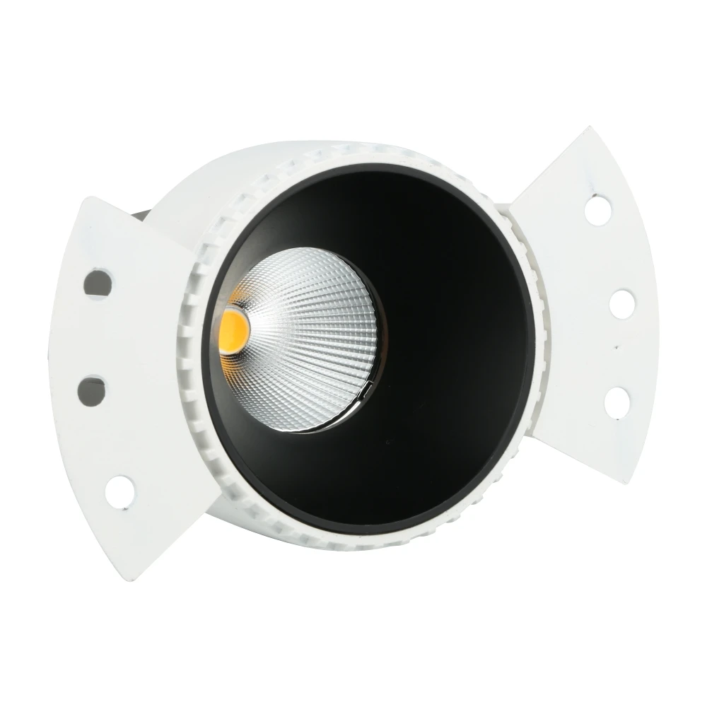 Trimless pull down led downlight plastic lights 12w to 24w plaster-in recessed