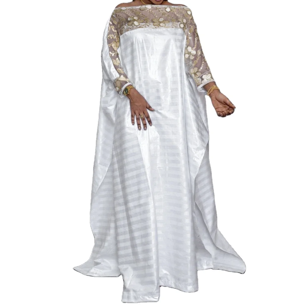 green emerald velvet dress dupsie's Abiodun White and Gold African Agbada Grand Boubou Attire XL main image 0