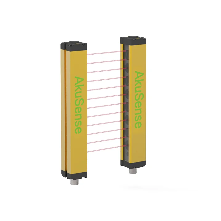 AkuSense Stable Performance Low Cost M12 Cable Outdoor 24V DC Light Sensor Safety Light Curtain Sensor