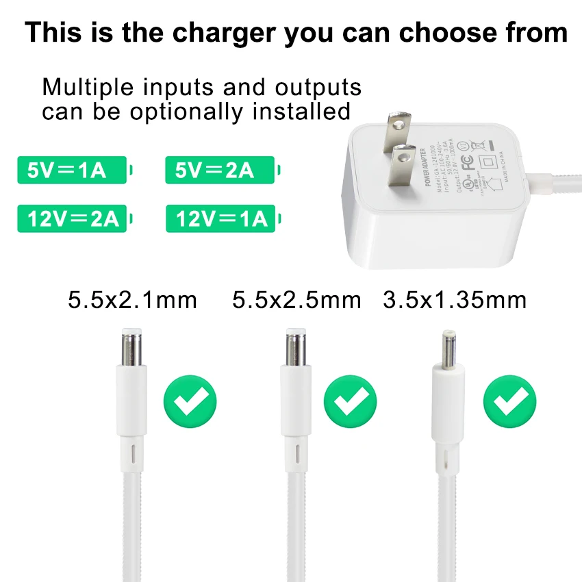 Alimentation Secteur 12V 1A DC - Adaptateur Pour Bande LED, Prise 5.5x2.1mm, Transformateur 12W, Neuf