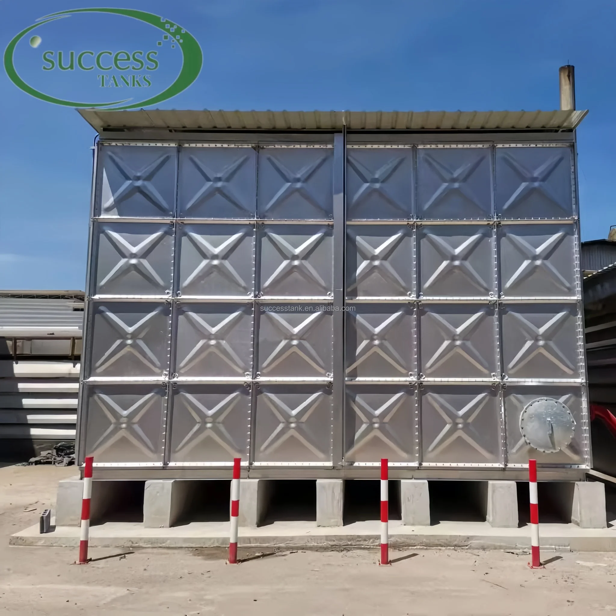 Uganda Widely Use Elevated 300M3 HDG Steel Water Tank