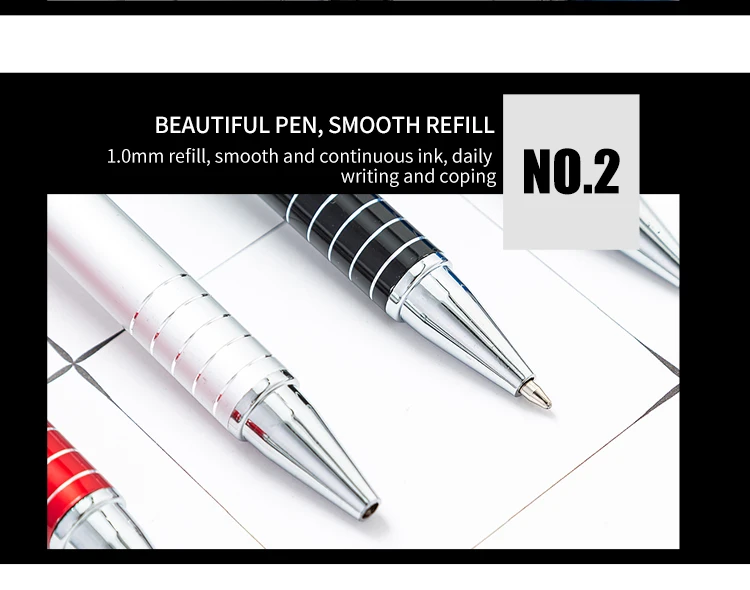 New styles promotion metal ballpoint pen with custom logo aluminum rod ball pen
