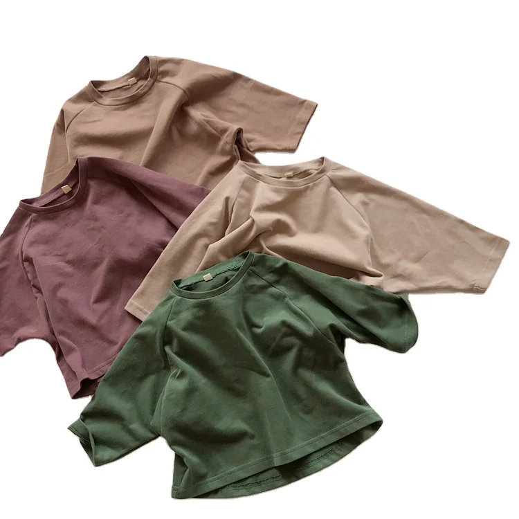 
Новинка; Одежда в Корейском стиле; Сезон осень, лидер продаж, рубашки 100% хлопковые футболки с круглым вырезом и длинными рукавами, детские футболки с надписью От 1 до 10 лет 