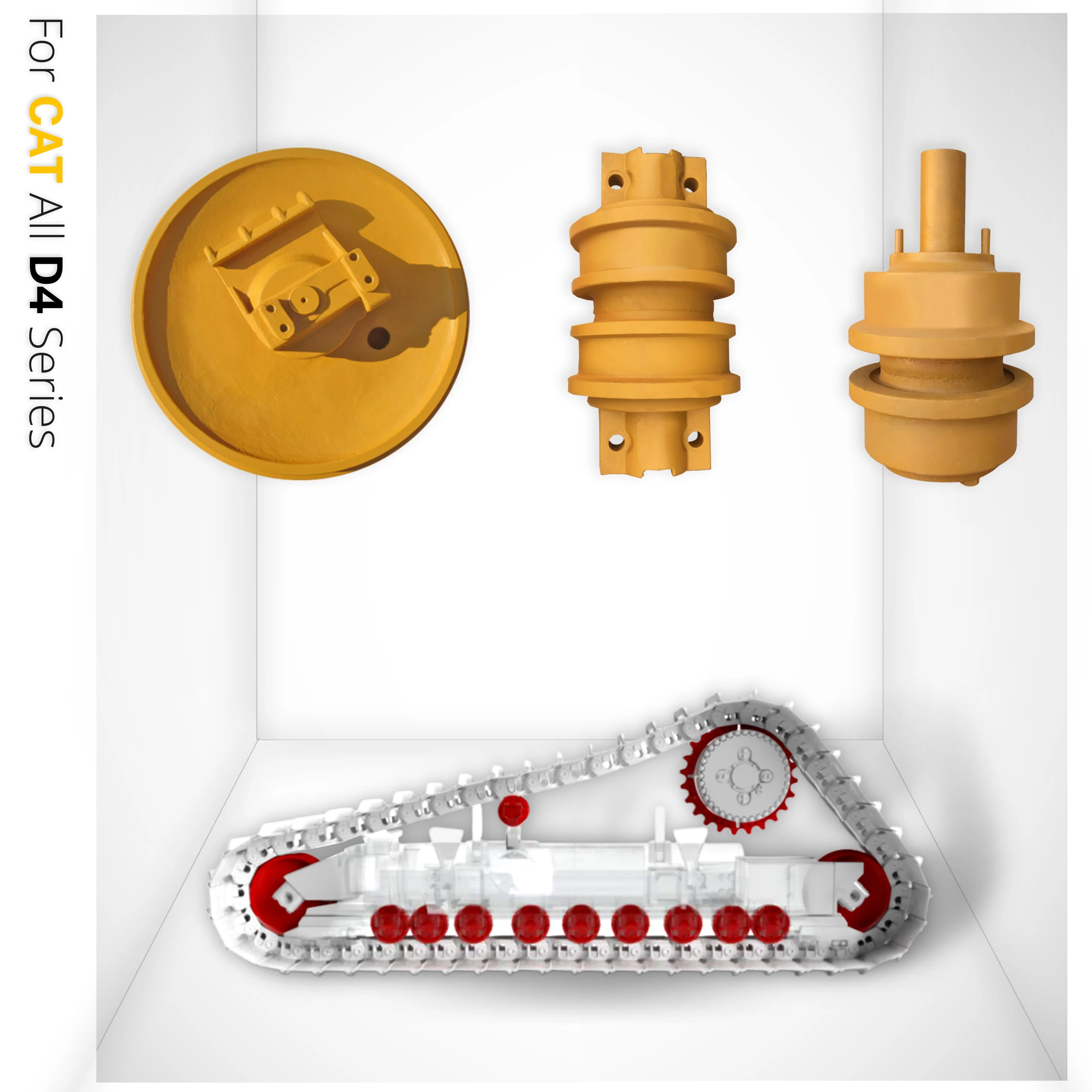 D4 D4D D4E D4H Top Roller Idler Drive Sprocket Track Bottom Roller for Caterpillar Bulldozer Undercarriage Parts
