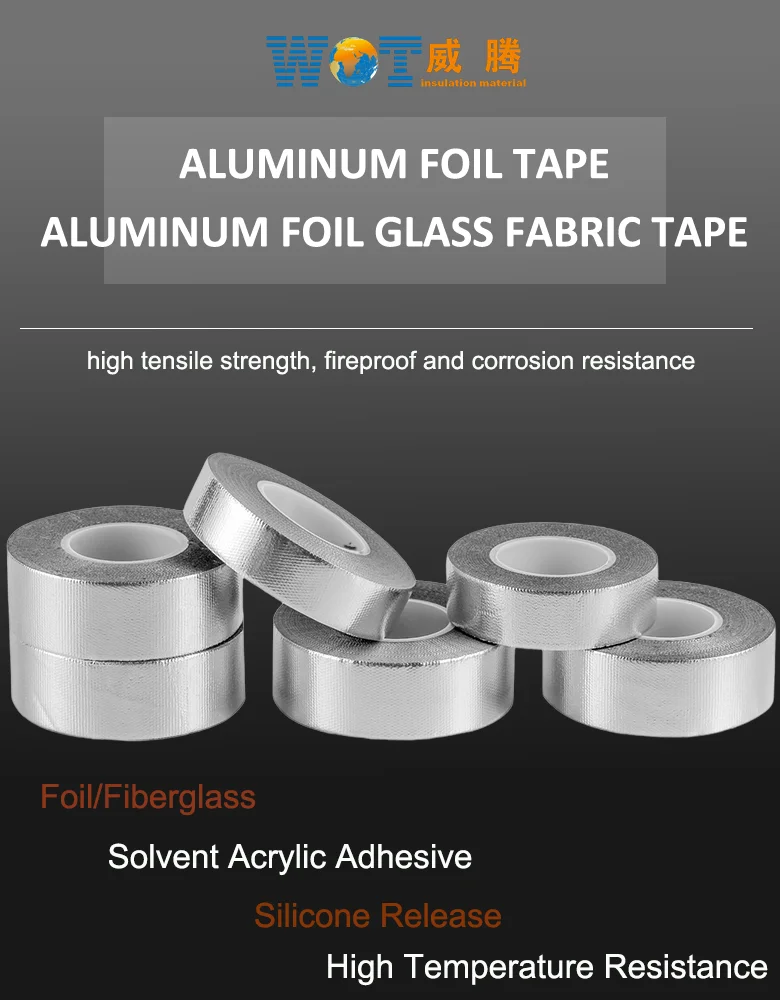 Reinforced Aluminum Foil Tape High Temperature Adhesive Selfadhesive