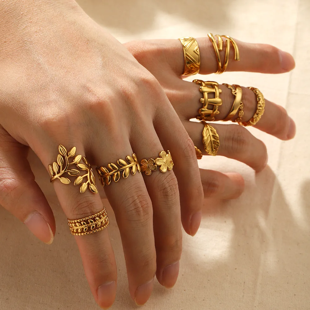 Stylish Stainless Steel Rings for Women - Fashion Gold