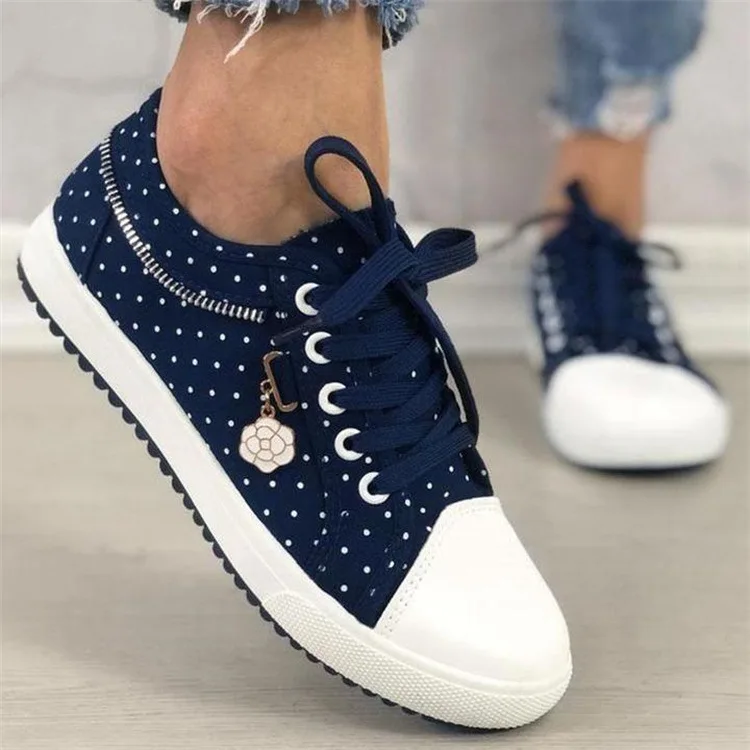 New Womens Casual Shoes Ladies Hollow Flat Large Size Canvas Shoes
