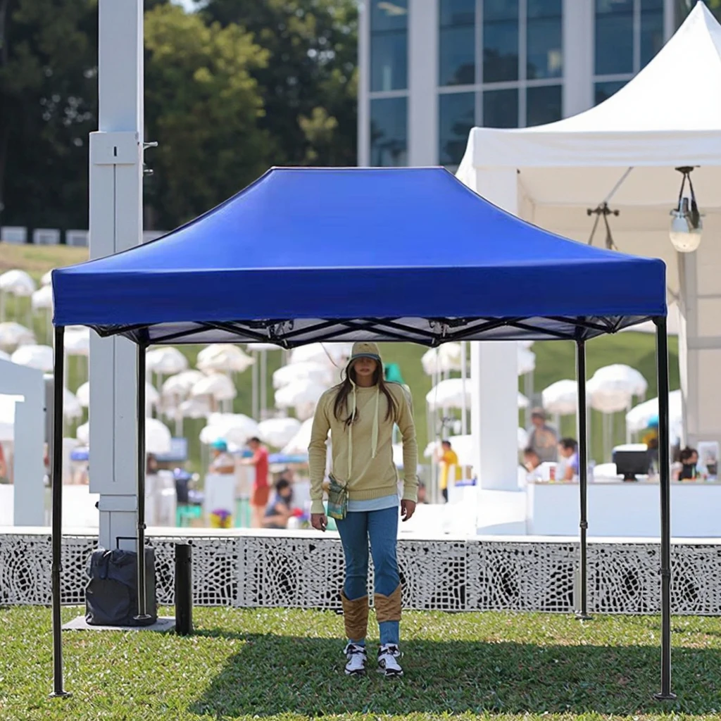 Custom 10x10 Trade Show Tent Foldable Canopy Gazebo with Retractable Metal Frame Side Wall Metal Joint Tent for Outdoor Events