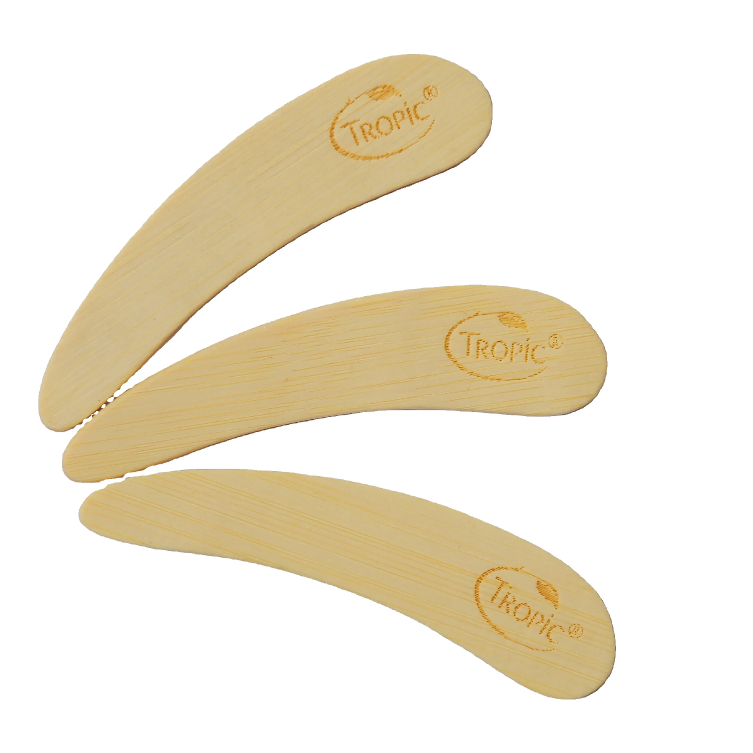 Low-carbon green Reusable bamboo scraper can be recycled protection material Bamboo makeup spoon