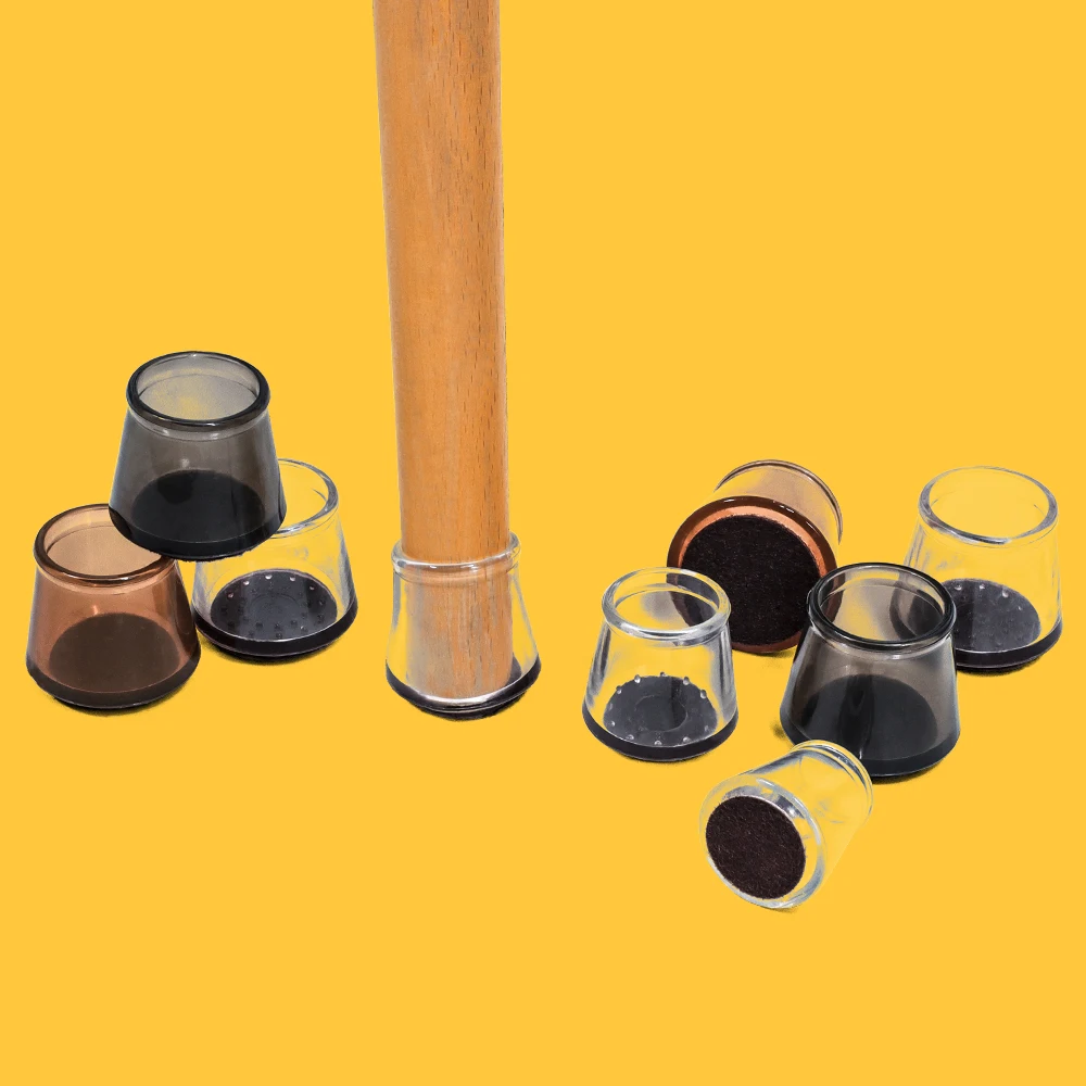 Оптовая продажа мебели Силиконовая Защитная крышка круглая квадратная прозрачная эластичная силиконовая защита для ног для стула