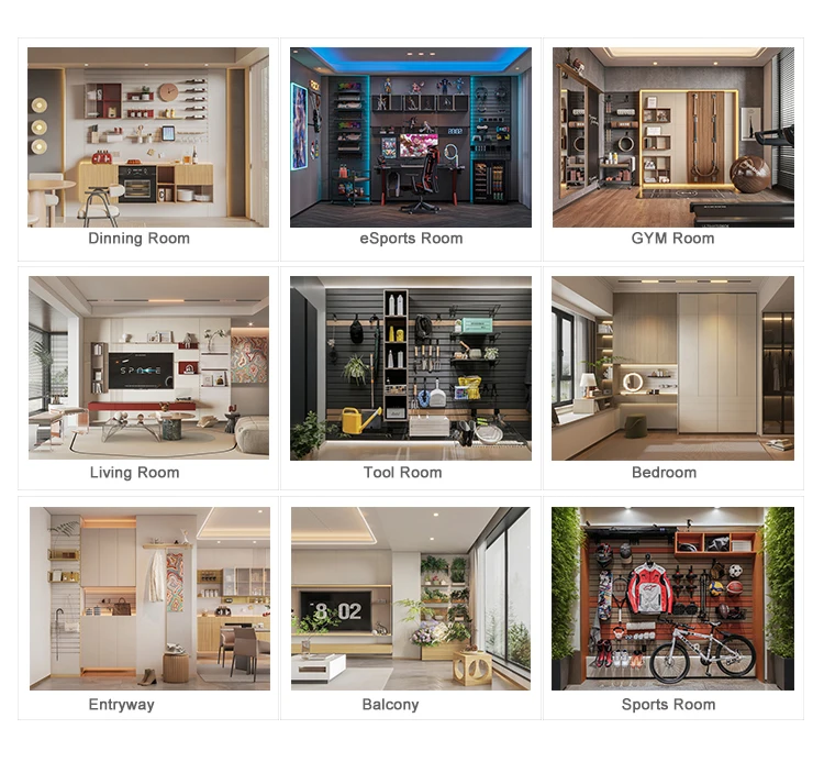 YOUPON YB-GS001 Modern WPC Panel Multi-Tier Wall-Mounted Shelves-Durable Large Capacity Easy Clean Home Office Storage Organizer details