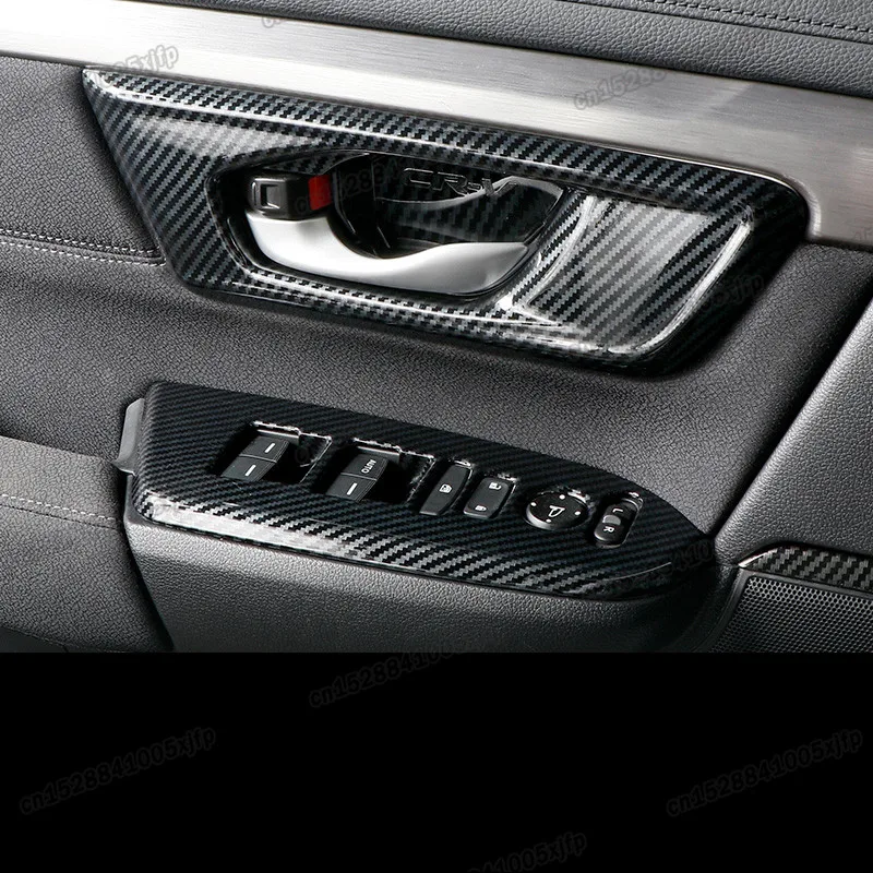 AMPACO Auto Telaio Interno Cambio Copertura Trim Modello in Fibra di Carbonio per Honda CRV CR-V 2017 2018 2019 2020 2021 2022 Accessori Auto (Versione Ibrida
