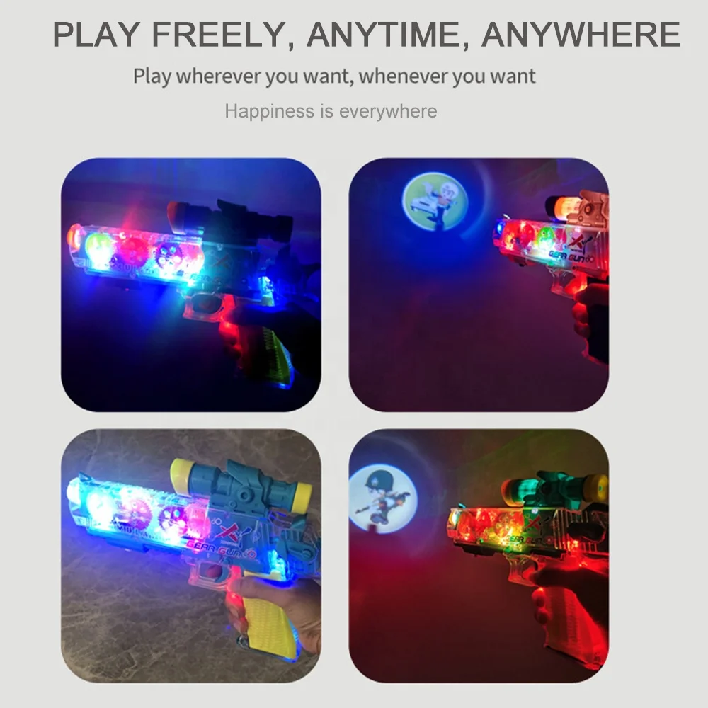 Multi Mode Switching With Light and Sounds Pistola De Juguete Transparent Gear Electric Concept Projector Gun Toys