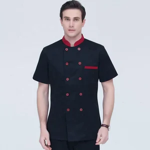 Unisex Short Sleeve Chef Jacket with Classical Design for Men and Women Hotel & Restaurant Cook Uniforms Bar Clothing