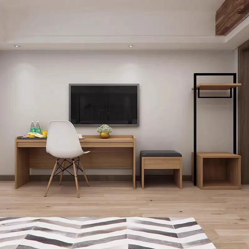 Hot Selling Hotel Furniture Simple Design Modern Home Hotel Bedroom Wooden Table Sets