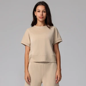 Custom High Quality Ladies T-shirts Gym Women Fitness Running Yoga Sports Tops Loose Fit Short T-Shirts for Sports & Casual Use