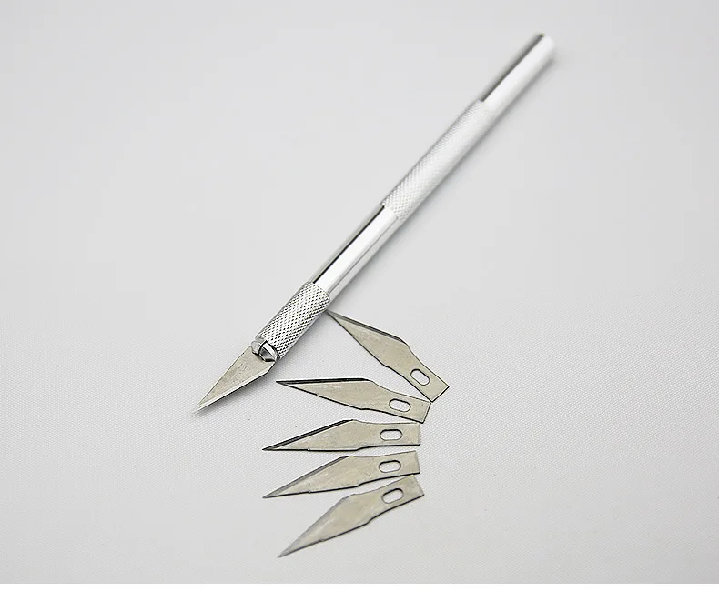 K328 Metal Handle Scalpel Blade Knife Wood Paper Cutter Craft Pen Engraving Cutting Supplies DIY Knife