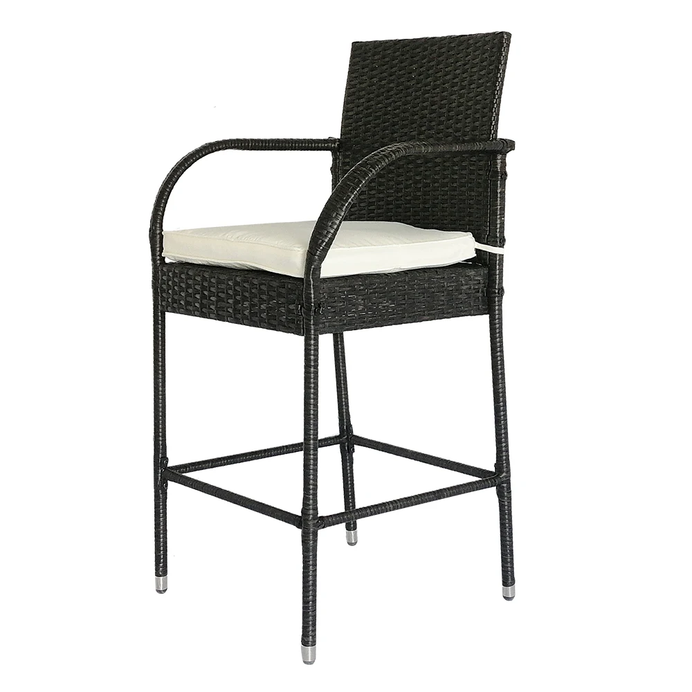 Оптовая продажа, уличный ротанговый высокий стул, Плетеный барный стул, мебель для дома, гостиной, сада, патио, улицы