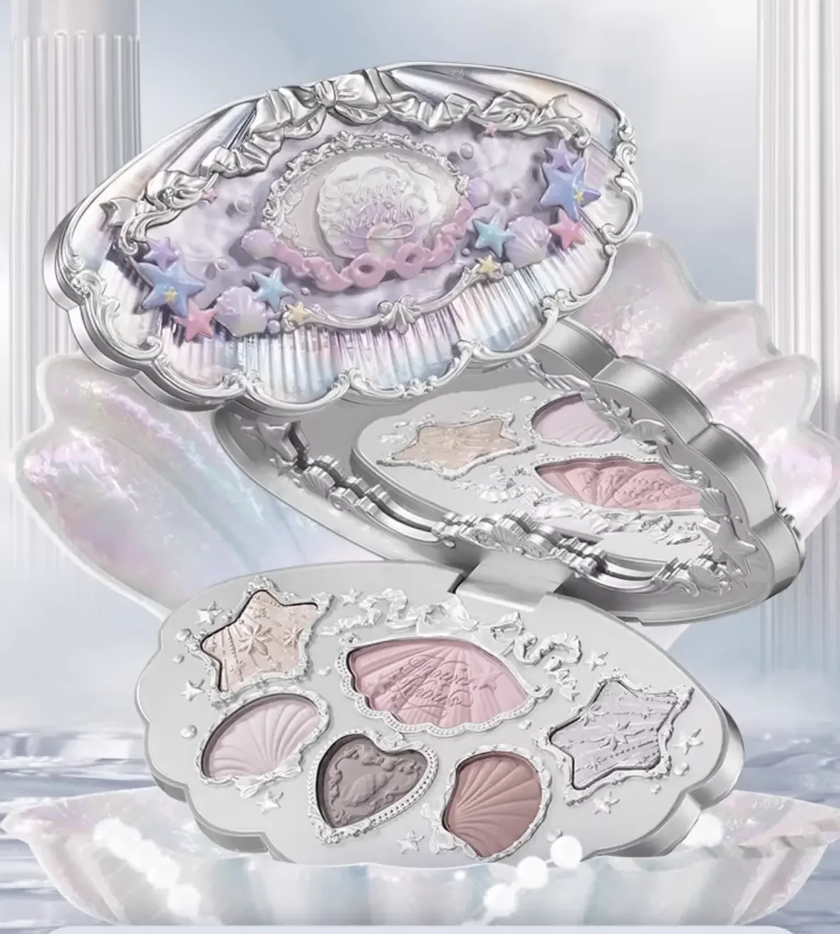✨ まつ✨ Flower Knows Shell's Jewel Eyeshadow Palette - Waterproof