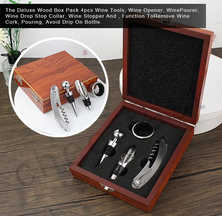 New Arrivals Unique Wine Accessories Gift Set Iclude Corkscrew Foil