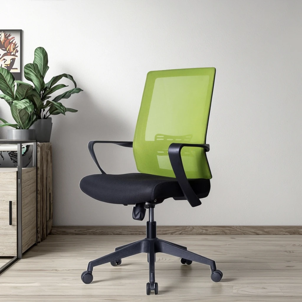 Modern Compact Lecture Hall Training Ergonomic PU Leather Executive Chairs Fixed Headrest Adjustable Lumbar Support Fabric Seat 5