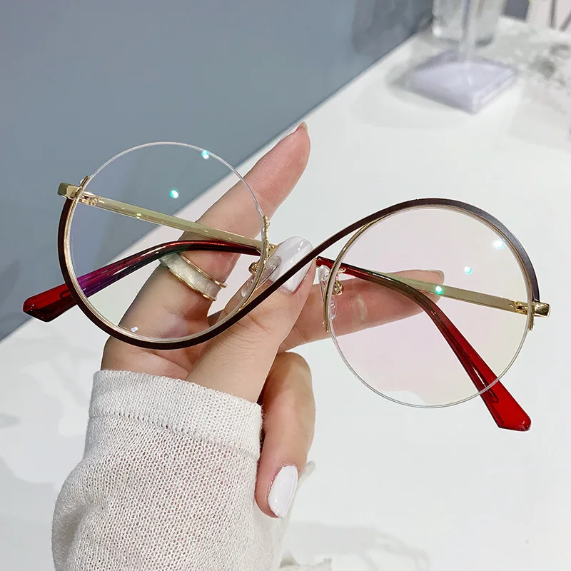 2024 New Design Optical Frame Round Computer Glasses Anti Blue Light Latest Optical Frame Design Spectacles Eyeglasses Frames