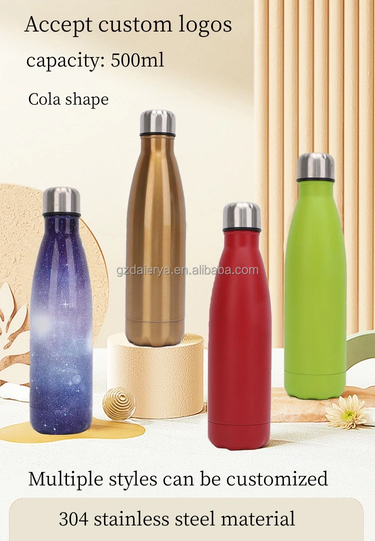 Wholesale 17oz Stainless Steel Vacuum Flask Customized Logo Gym Thermos ...