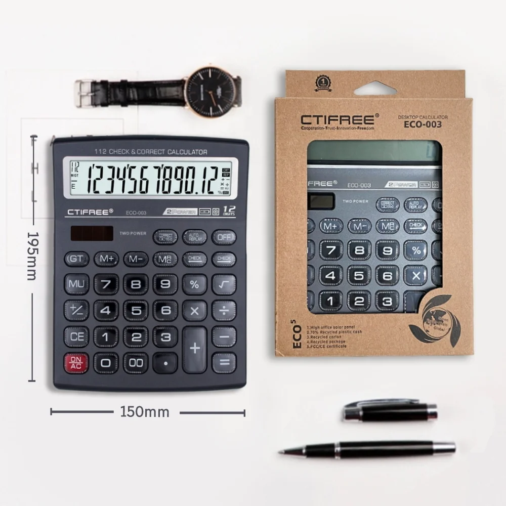 Major Calculators 12 14 Digits Display Electronic Calculadora Promotion Stationery Calculatrice Solar Panel System Calculator