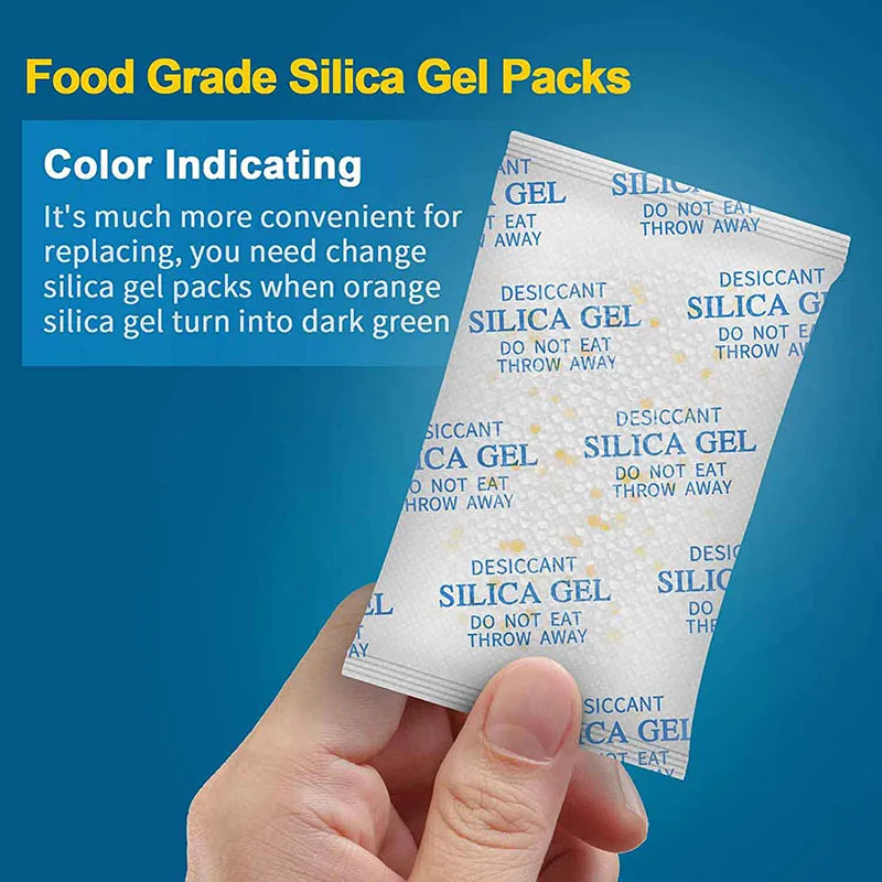 Silica Gel Packets Food Grade Storage Canister Bead Bag 0.5g 1g 2g 5g 200g Box Pack Silica Gel