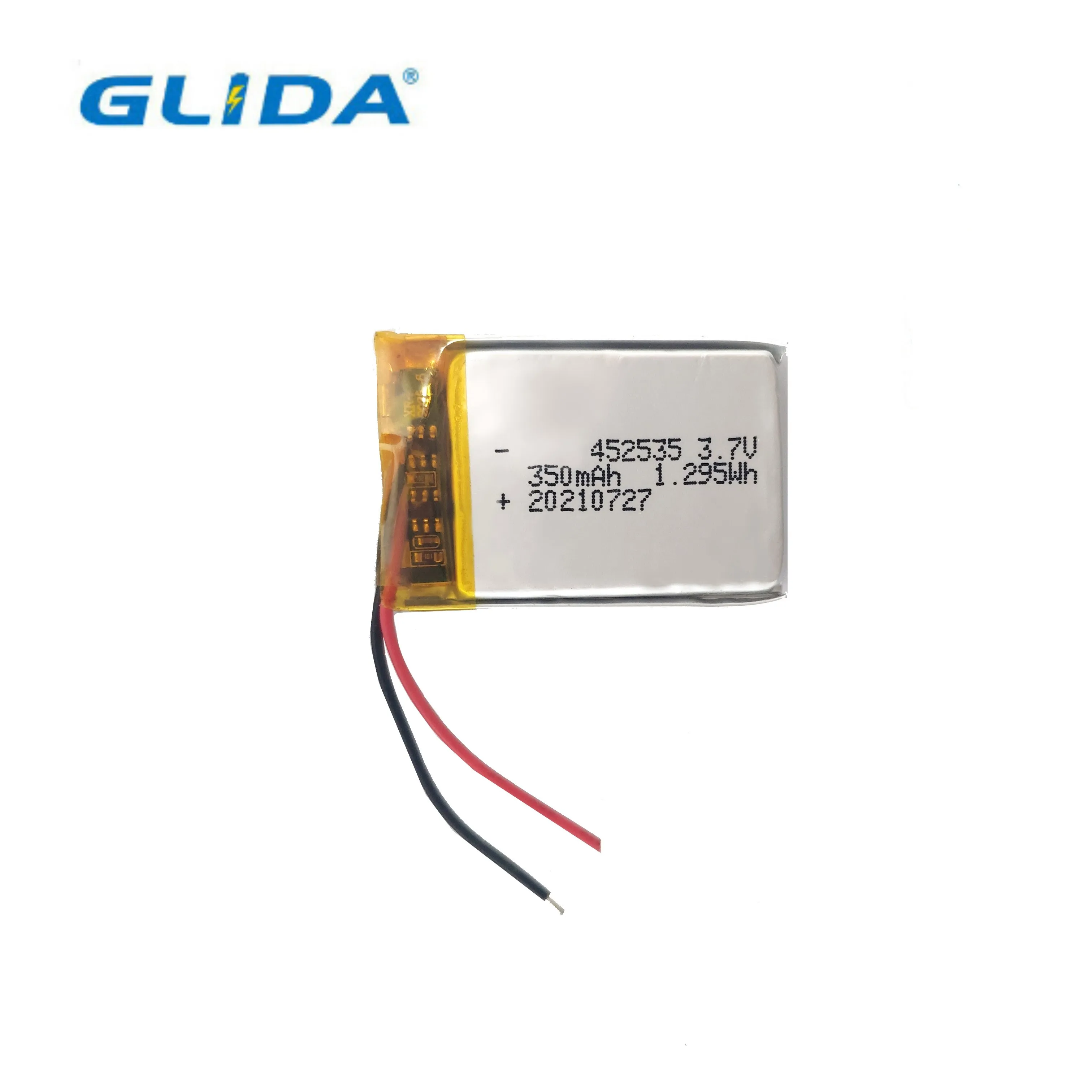 Rechargeable lithium ion polymer battery 452535 3.7V 3.6V  350mAh for watch
