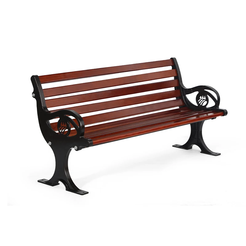 High quality athens classic bench chair street bench outdoor Aluminum bench with backrest and handle