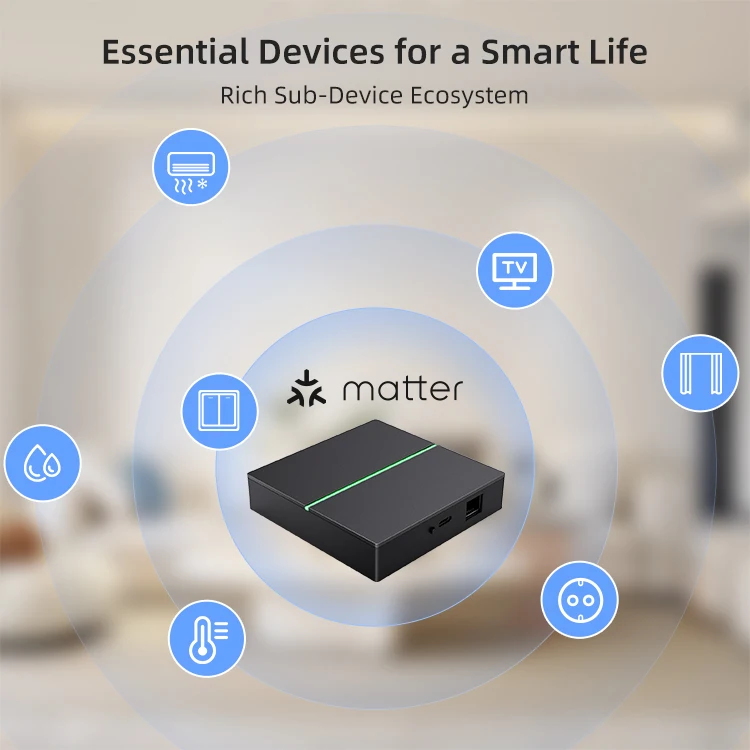 Avatto Tuya Smart Matter Gateway Smart Home Hub Work With Google Home Alexa Support App Remote Control Wired Matter Gateway