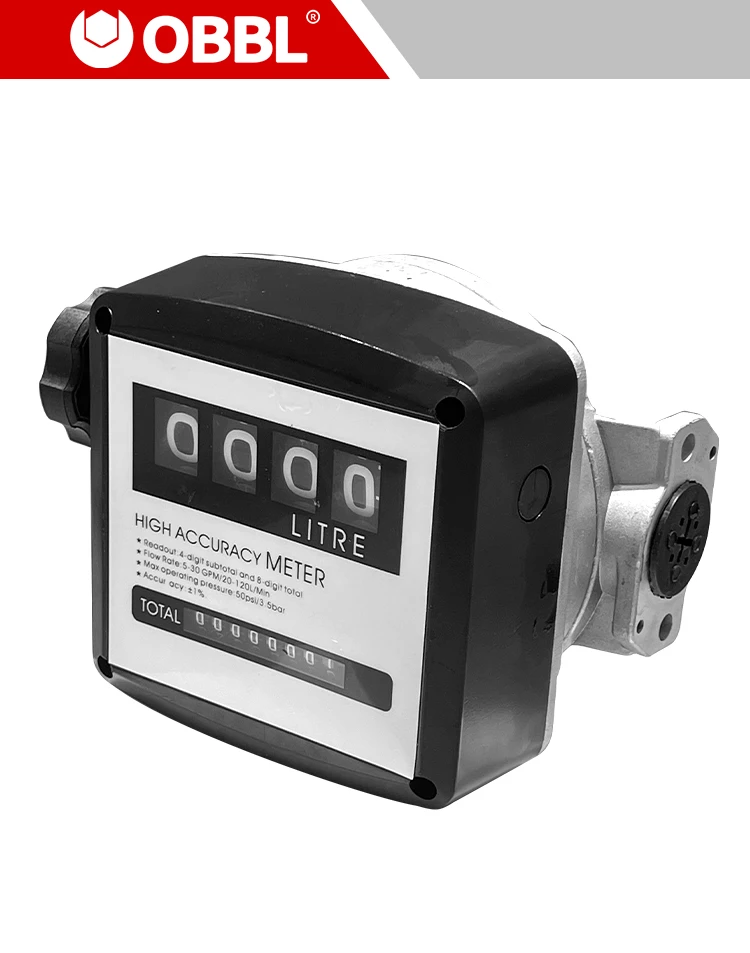 Obbl Gallon Diesel Fuel Oil Flow Meter Counter 3 Bar 19-120l/min ...