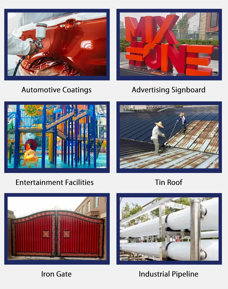 High Performance 2K Solid Paint with Acrylic Resin for Spray Application and 2 Years Shelf Life