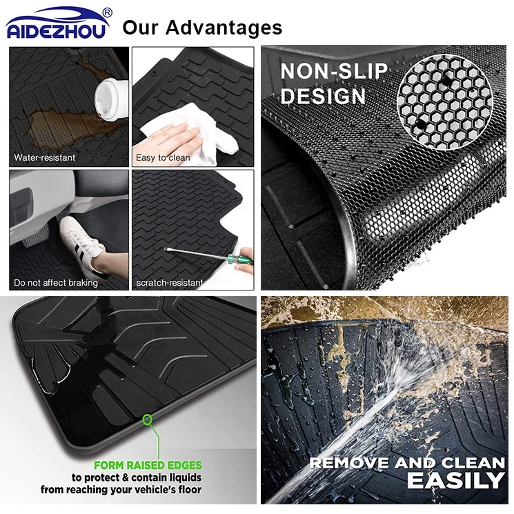 Full Set Position Easy to Install Latex Rubber Car Mats Fit for TOYOTA RUSH 2017 2018 2019 2020 2021 2022 2023 2024 2025-ON