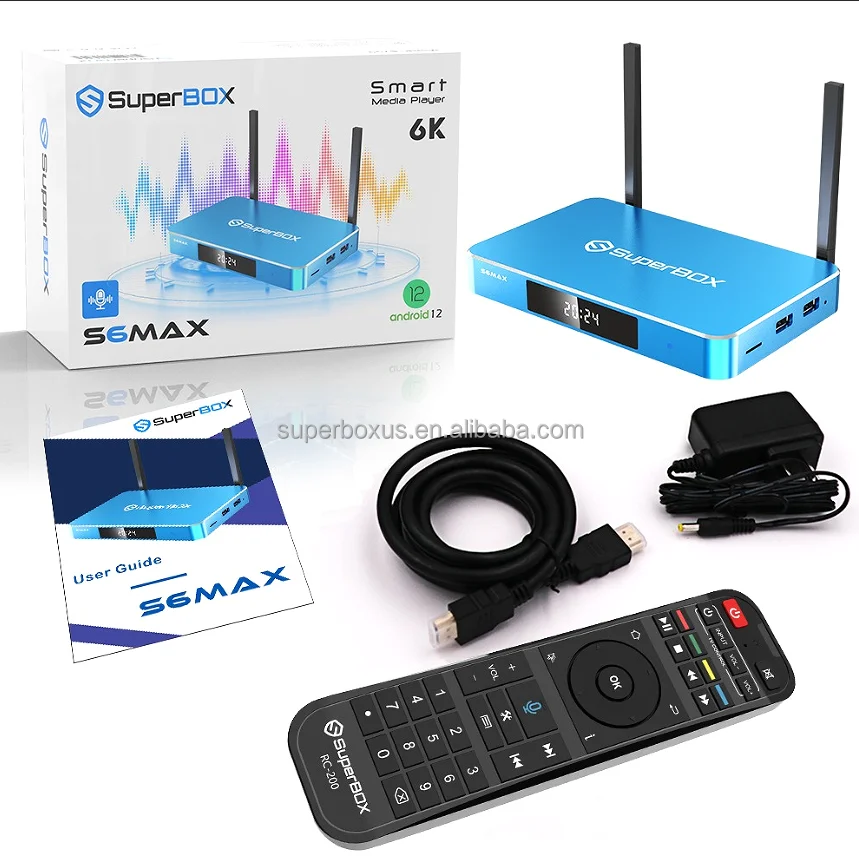 3000+ USA Live Channels & 4K Superbox TV Box S6 Max