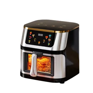 Factory Direct 10L Stainless Steel Electric Square Oven Healthy Oil-Free Air Fryer for Household & Hotel Use OEM Available