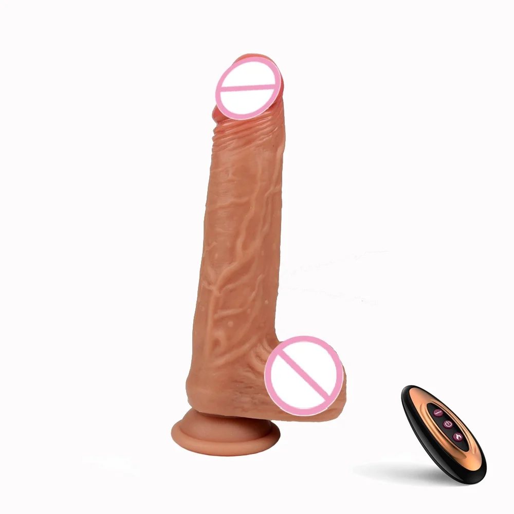 New Remote Control Realistic Dildo Silicone Dildo Vibrator Sex Toys for Women Powerful Thrusting Dildo with Strong Suction Cup