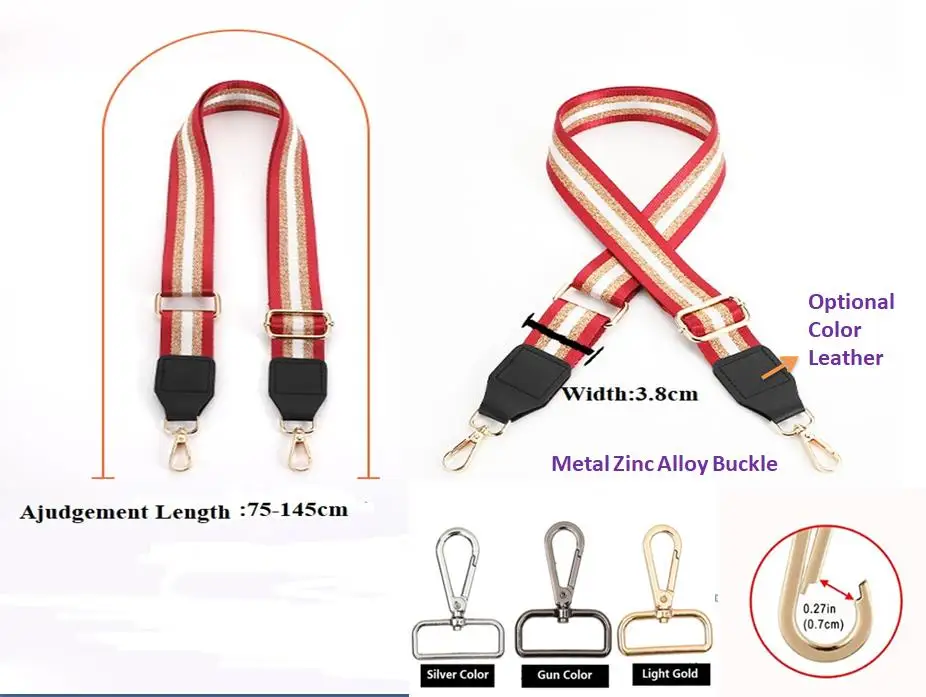 Hot Sale Sublimation Logo Custom Straps For Bags Metal Bag Chain Strap