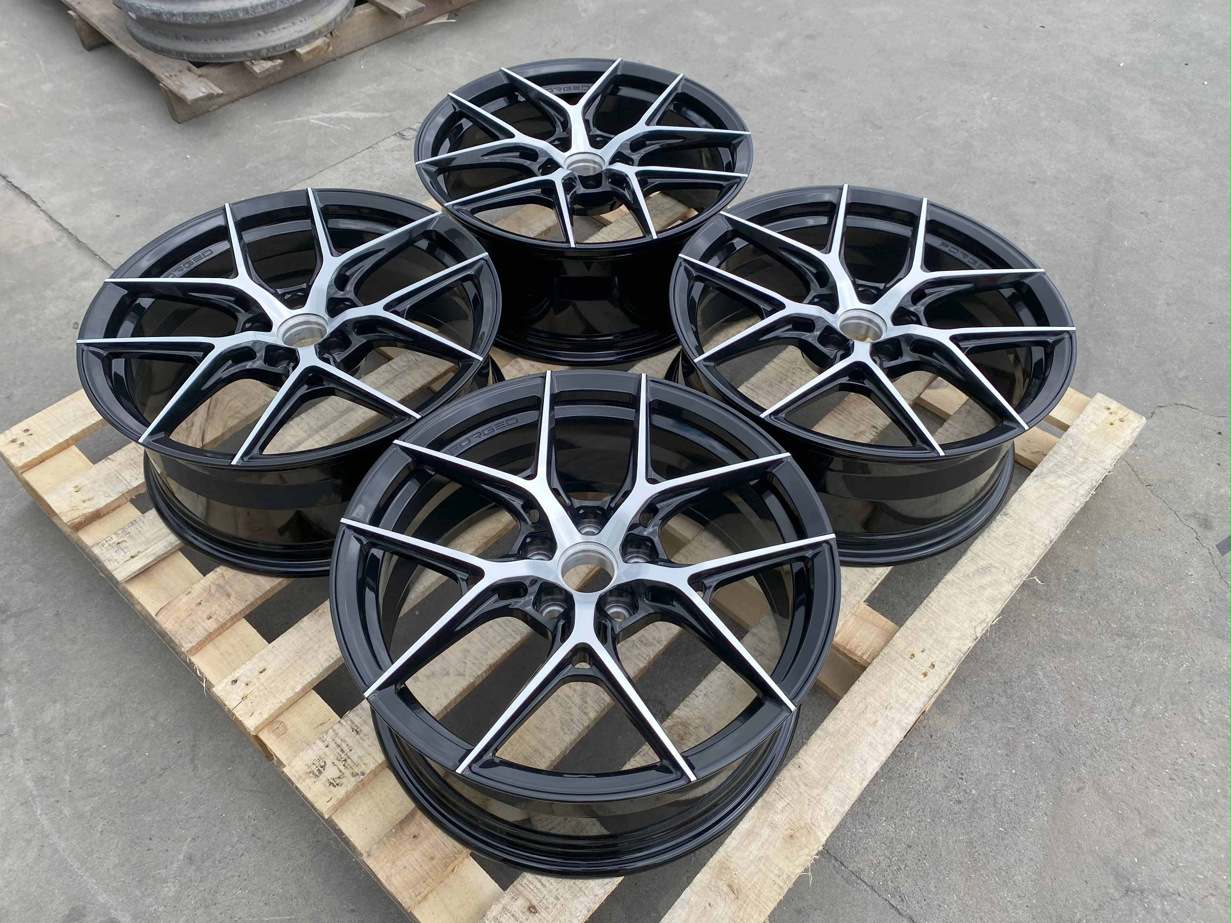 GVICHN gloss black machined face forged wheels 16 - 26 inch aluminum alloy rims 5x112 5x114.3 5x120 wheel hub