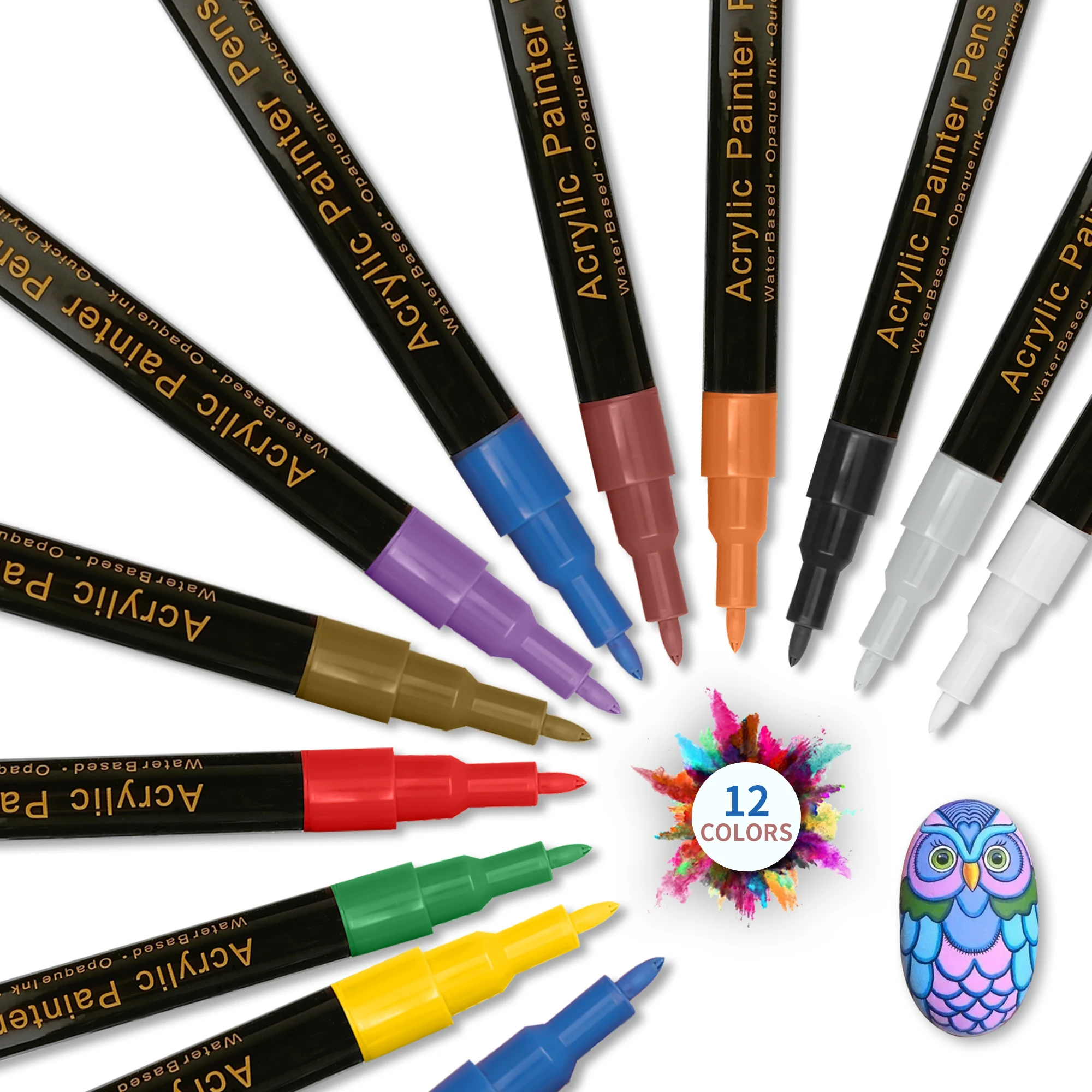 Amazon Waterproof Acrylic Paint Pens 24 Pieces Acrylic Paint