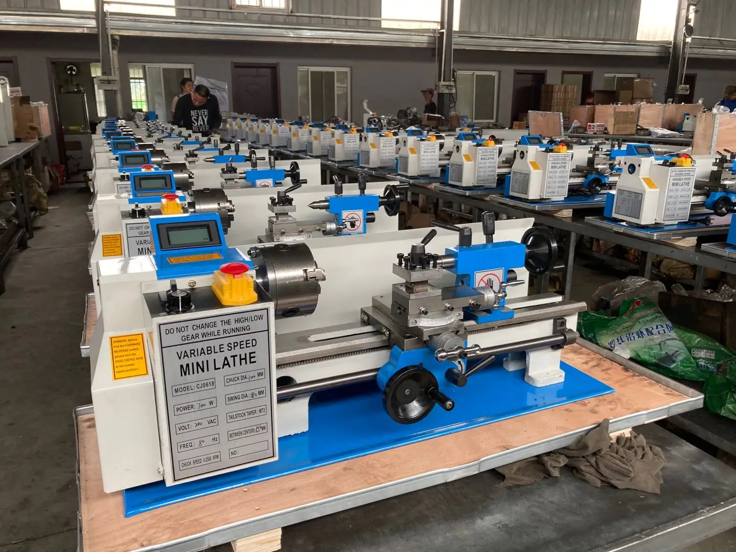 7x14 Inch CJ0618 Mini Metal Lathe - 750W Brushless Motor, Stepless
