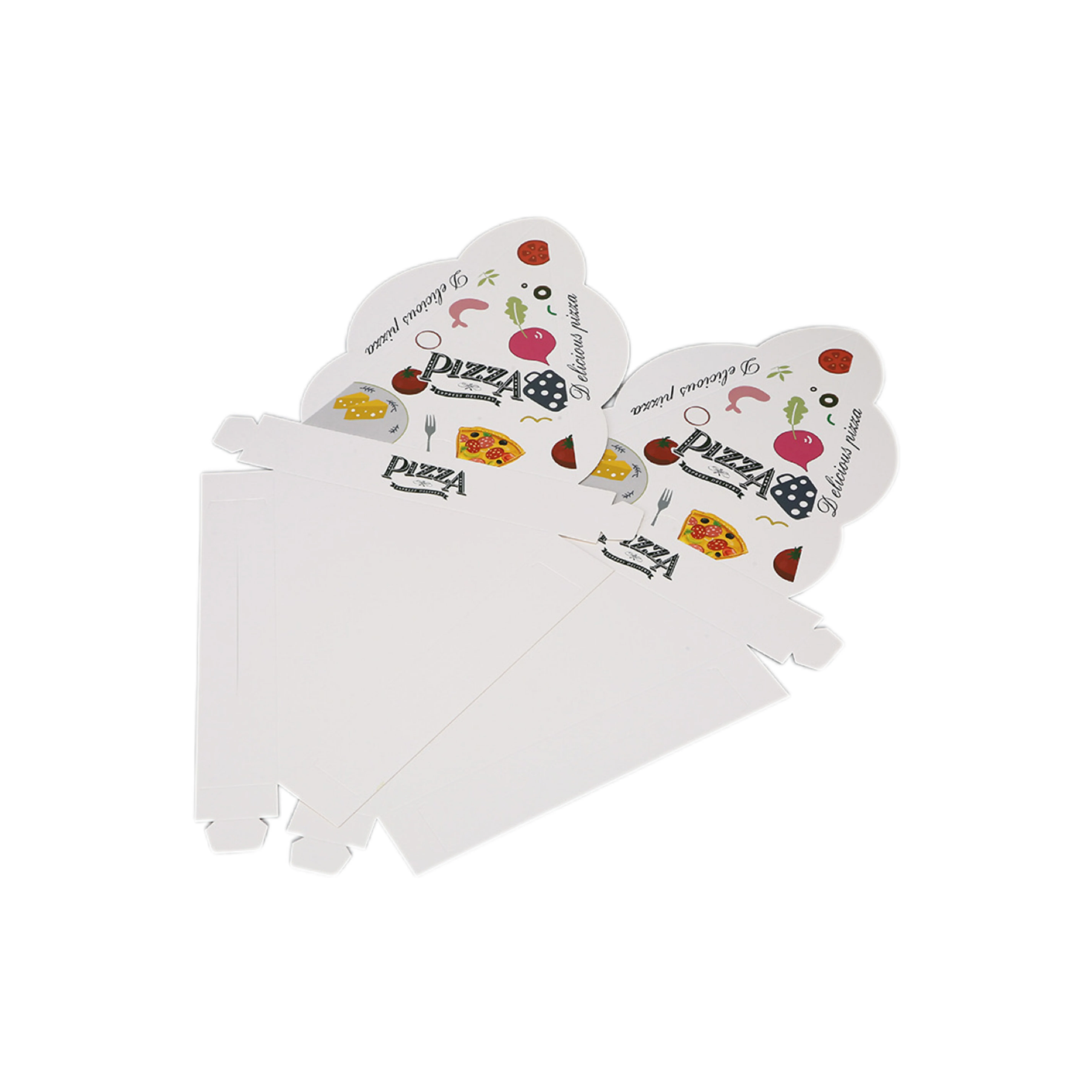 High Quality Triangular Pizza Slice Box Custom Printed Corrugated Board Packaging Embossed UV Coated for Food Industrial Use