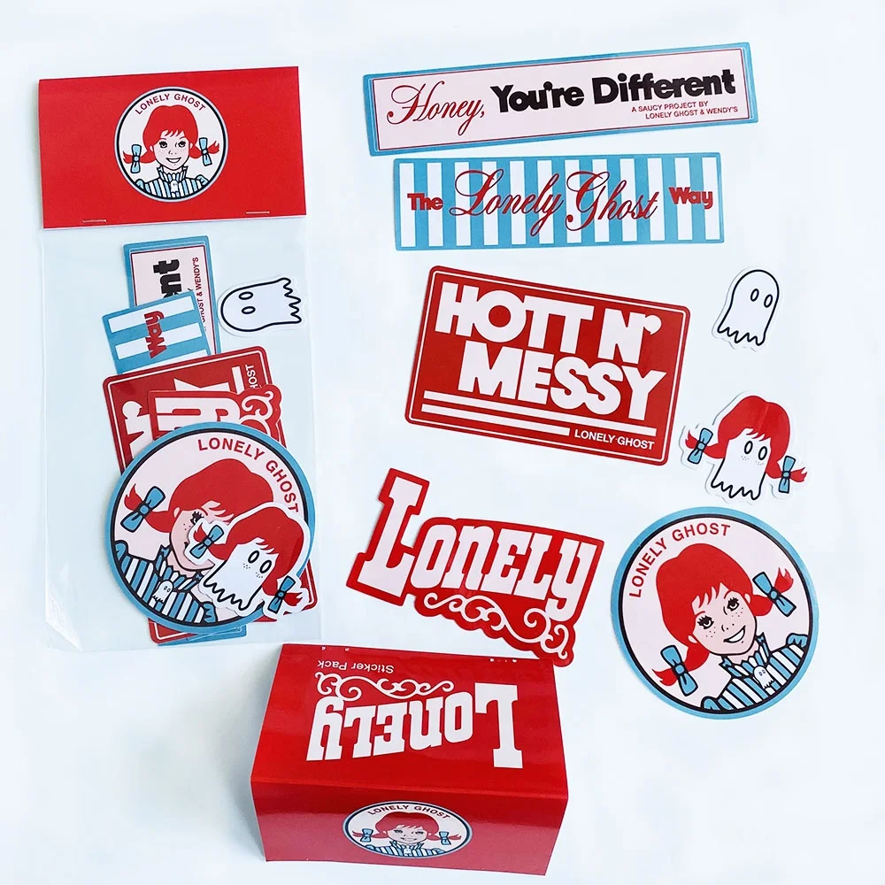 Uv Resist Waterproof Self-Adhesive Vinyl Die Cut Stickers Custom Logo Printed Sticker Pack with Header Card OPP Bag Packed