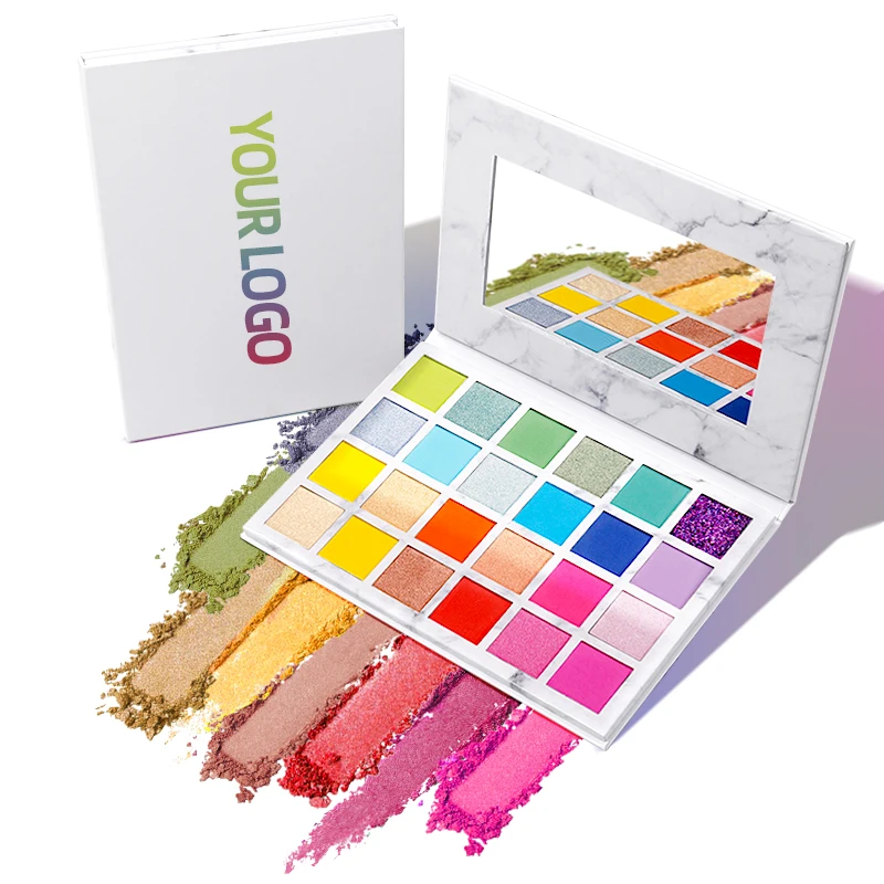 Палитра теней для век e301, многоцветные блестящие матовые тени для век с высоким пигментом, 24 цвета, индивидуальный логотип